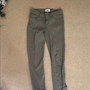 ARMY GREEN PAIGE JEANS size 25